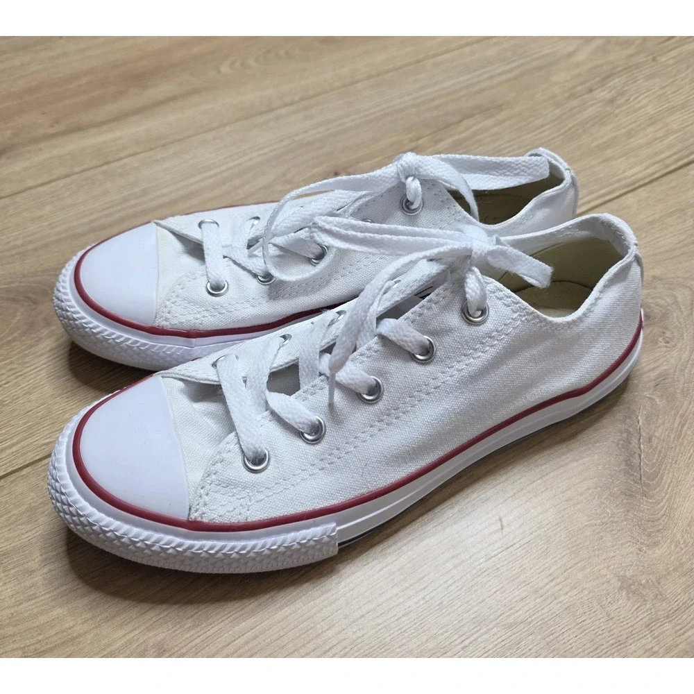 Converse Chuck Taylor All Star Shoes Sneaker White Canvas Big Kids Youth Size 3